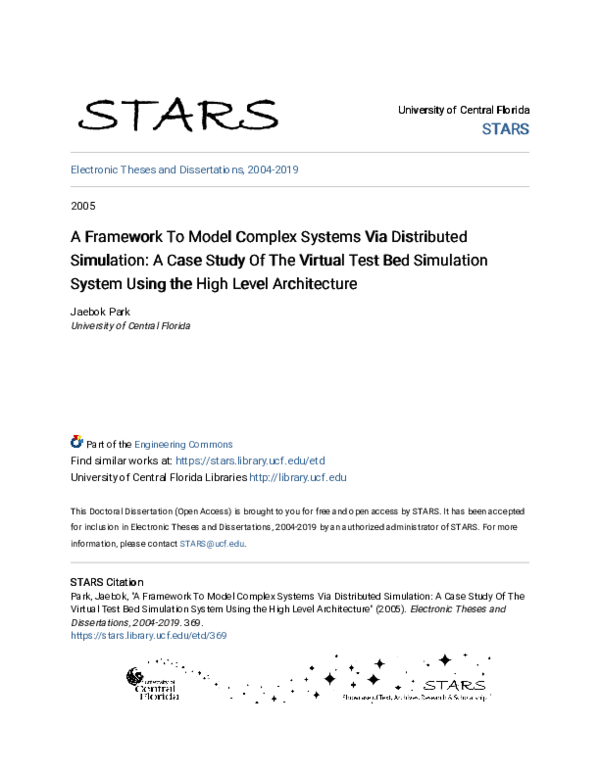 (PDF) A Framework to Model Complex Systems via Distributed Simulation a ...
