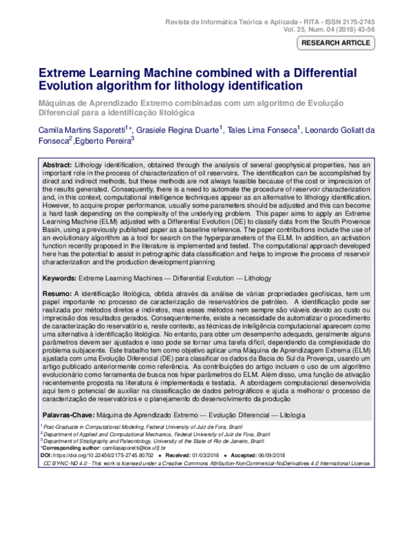 (PDF) Extreme Learning Machine combined with a Differential Evolution ...