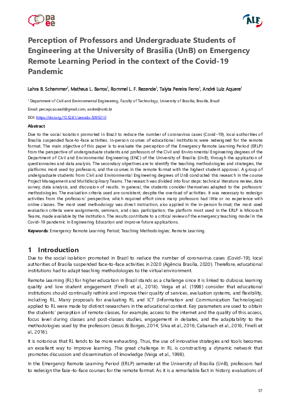 (PDF) Perception of professors and undergraduate students of ...