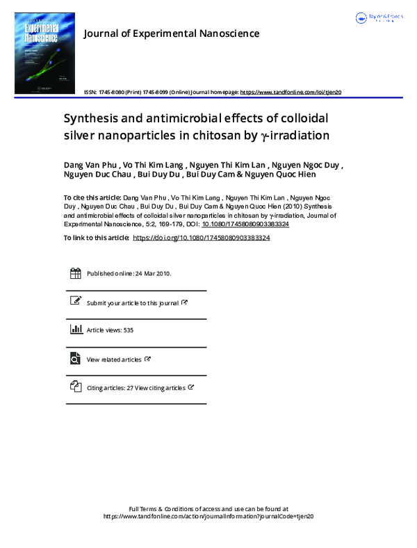 (PDF) Synthesis and antimicrobial effects of colloidal silver ...