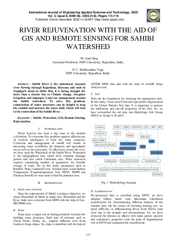(PDF) River Rejuvenation with the Aid of Gis and Remote Sensing for ...
