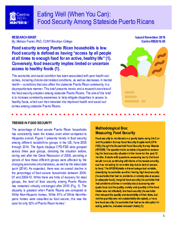 (PDF) Eating Well ( When You Can ) : Food Security Among Stateside ...