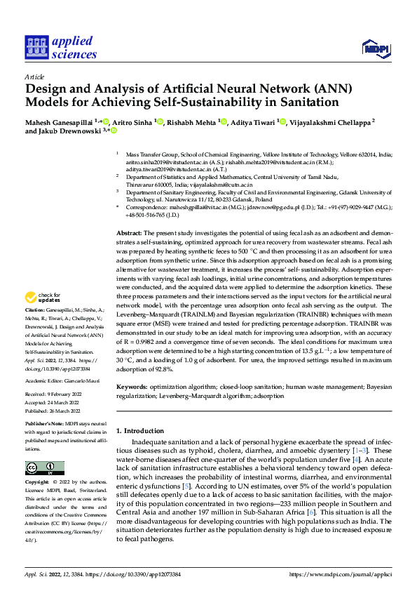 (PDF) Design and Analysis of Artificial Neural Network (ANN) Models for ...