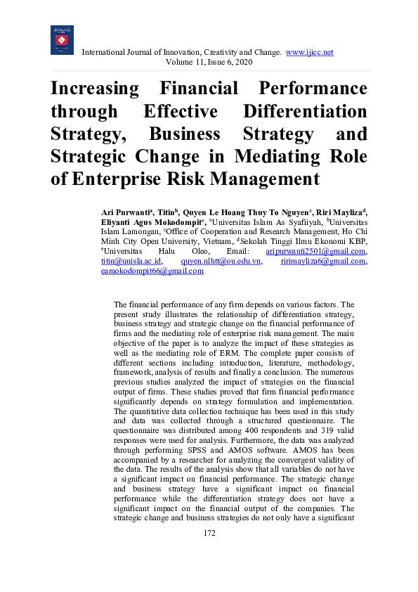 (PDF) Increasing Financial Performance through Effective ...