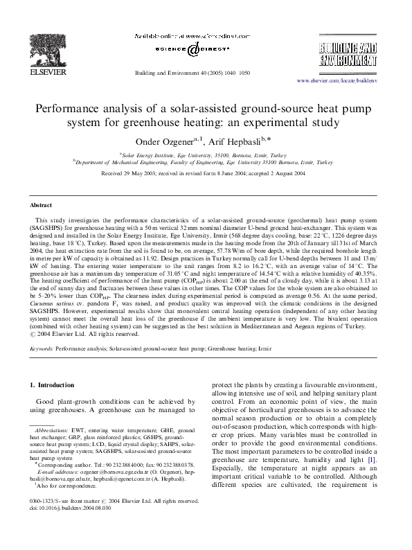 (PDF) Performance analysis of a solar-assisted ground-source heat pump ...