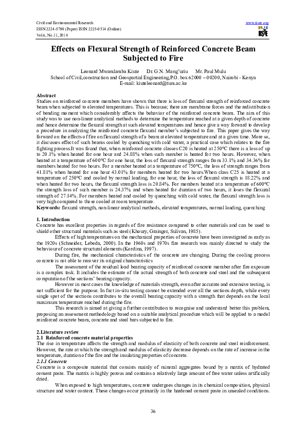 (PDF) Effects on Flexural Strength of Reinforced Concrete Beam ...