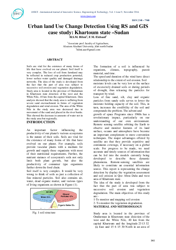 (PDF) Urban land Use Change Detection Using RS and GIS case study ...