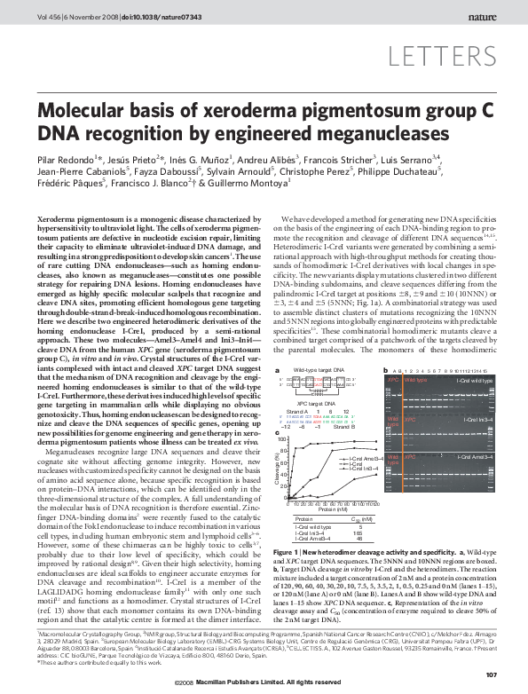 (PDF) Molecular basis of xeroderma pigmentosum group C DNA recognition ...