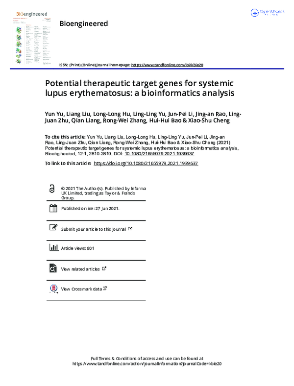 (PDF) Potential therapeutic target genes for systemic lupus ...