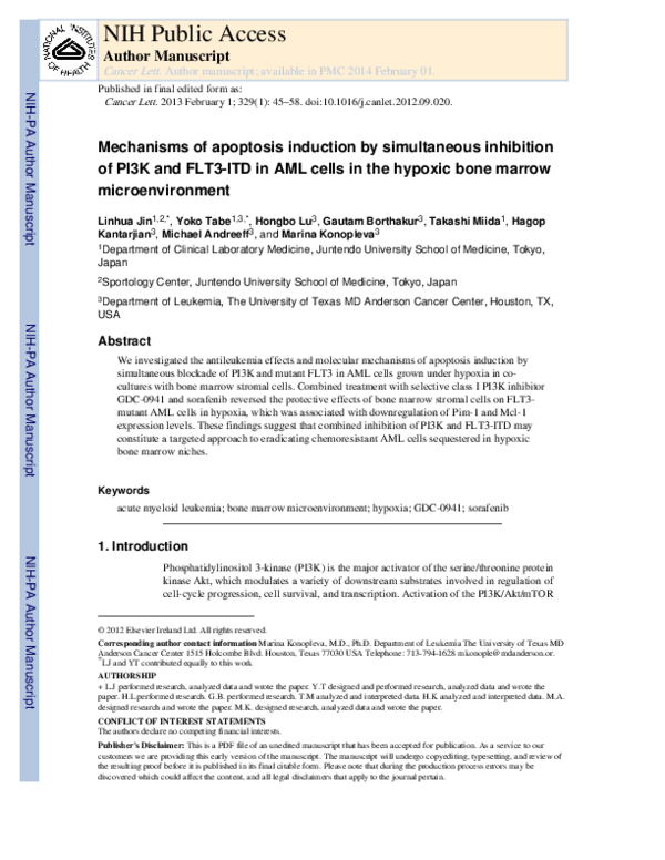 (PDF) Mechanisms of apoptosis induction by simultaneous inhibition of ...