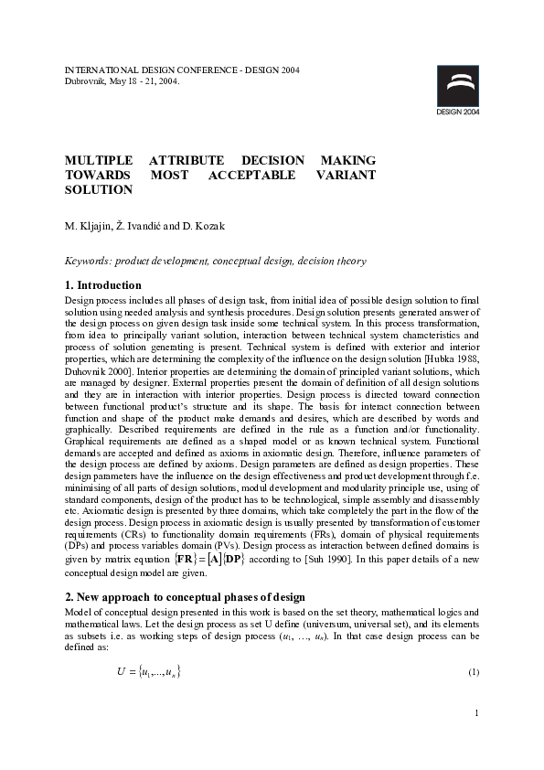 (PDF) Multiple Attribute Decision Making Towards Most Acceptable ...