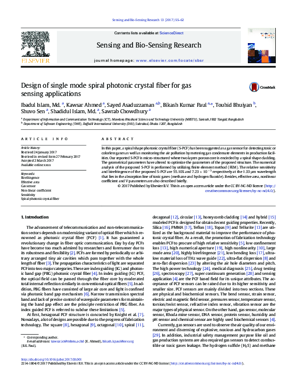 (PDF) Design of single mode spiral photonic crystal fiber for gas ...