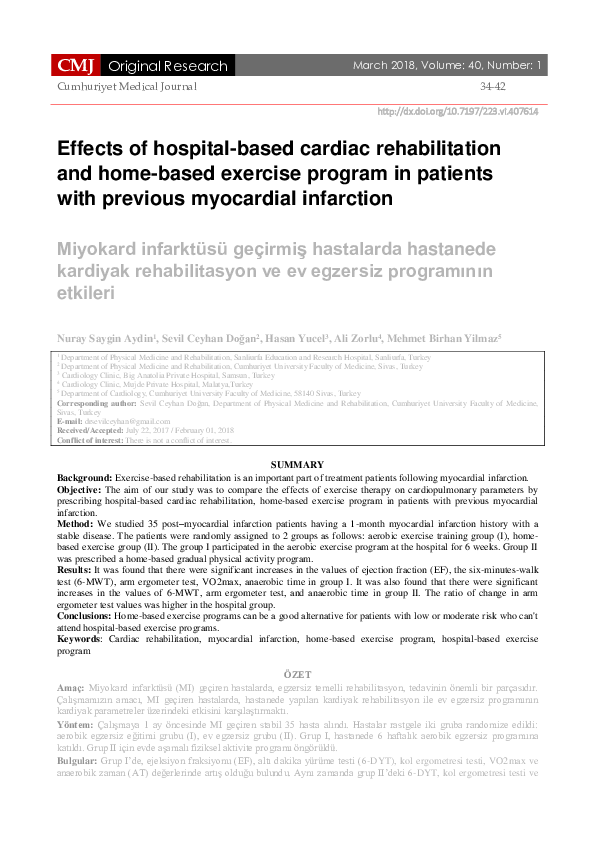 (PDF) Effects of hospital-based cardiac rehabilitation and home-based ...