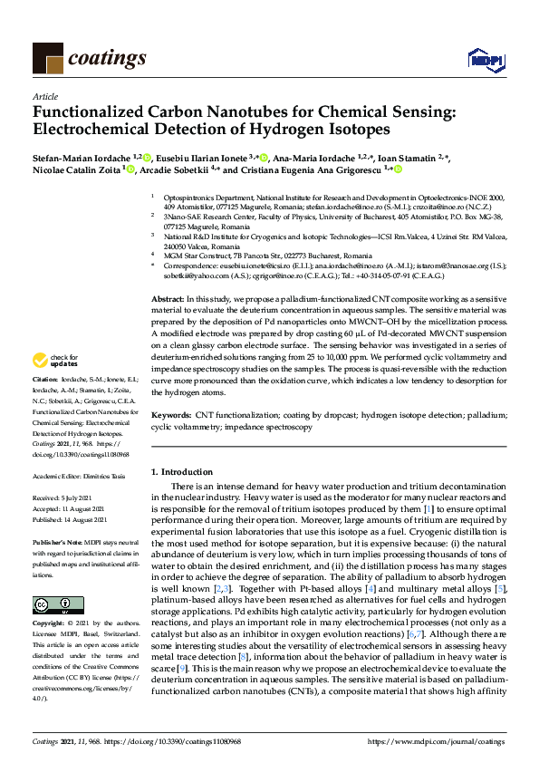 (PDF) Functionalized Carbon Nanotubes for Chemical Sensing ...