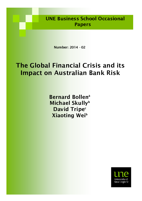 (PDF) The Global Financial Crisis and Its Impact on Australian Bank Risk