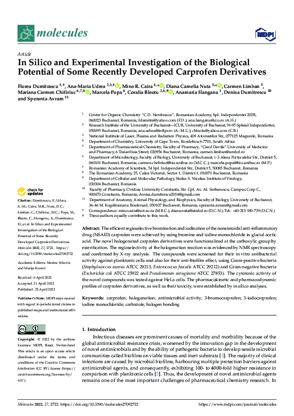 (PDF) In Silico and Experimental Investigation of the Biological ...
