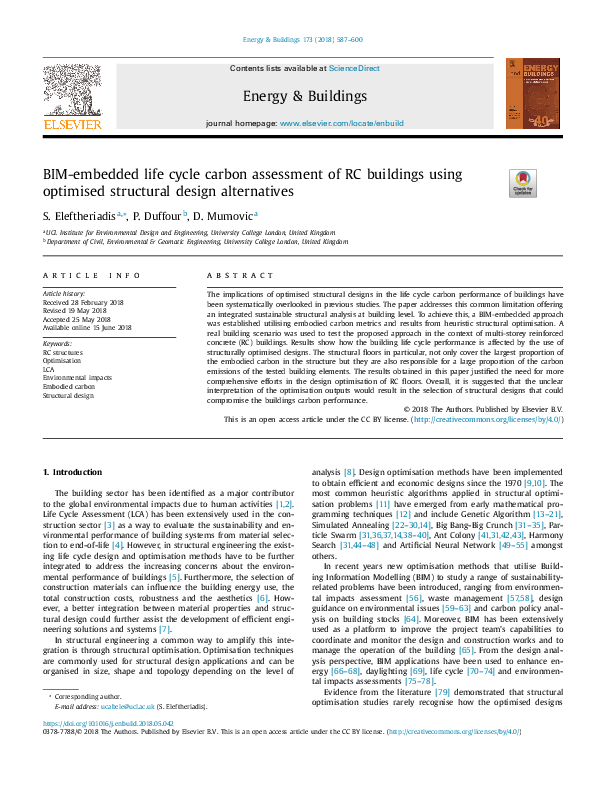 (PDF) BIM-embedded life cycle carbon assessment of RC buildings using ...