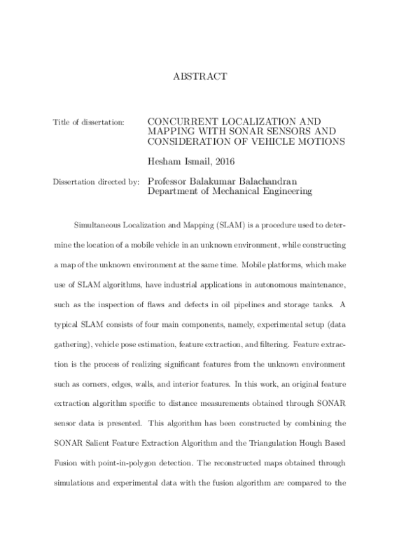 (PDF) Concurrent localization and mapping with sonar sensors and ...