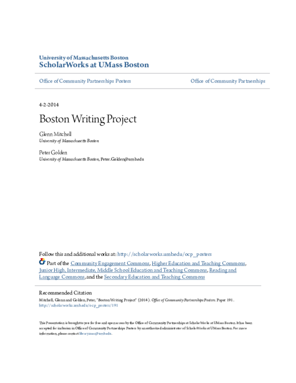 (PDF) Boston Writing Project
