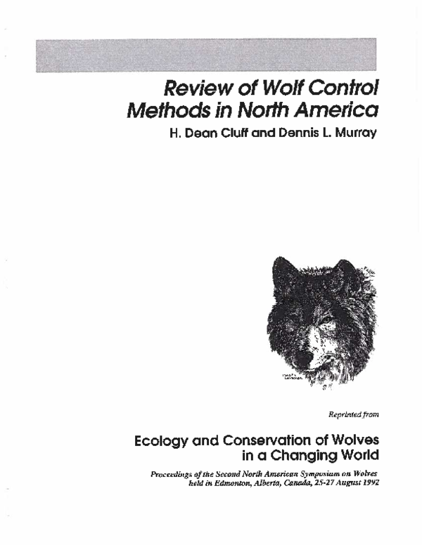 (PDF) Review of wolf control methods in North America