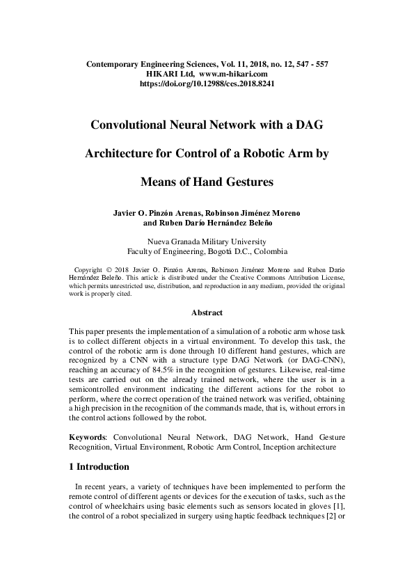 (PDF) Convolutional neural network with a DAG architecture for control ...
