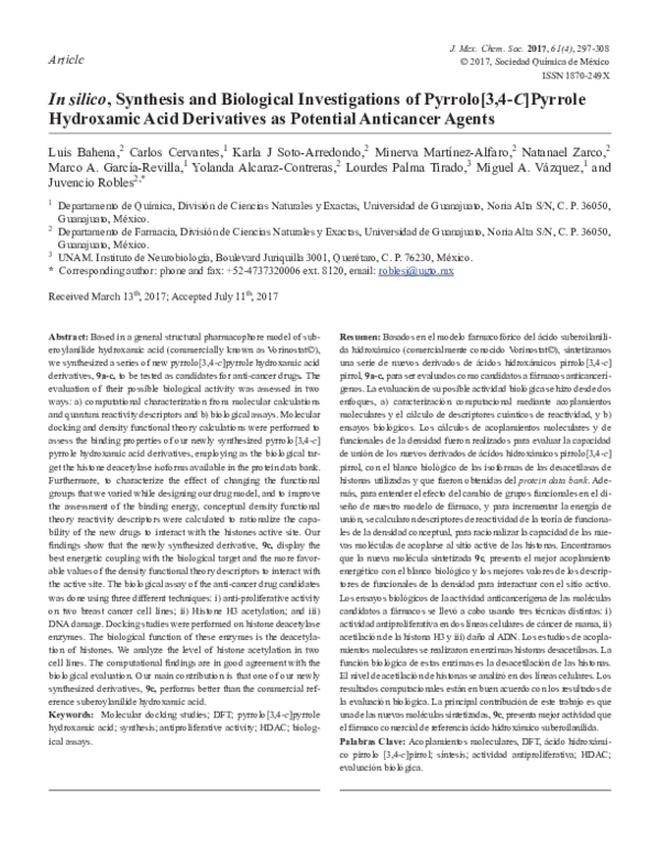 (PDF) In silico, Synthesis and Biological Investigations of Pyrrolo[3,4 ...