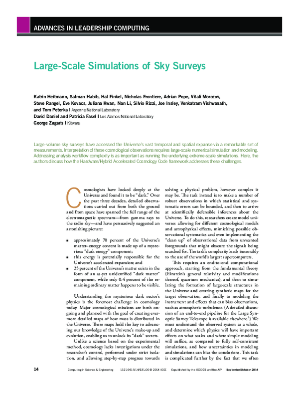 (PDF) Large Scale Simulations of Sky Surveys