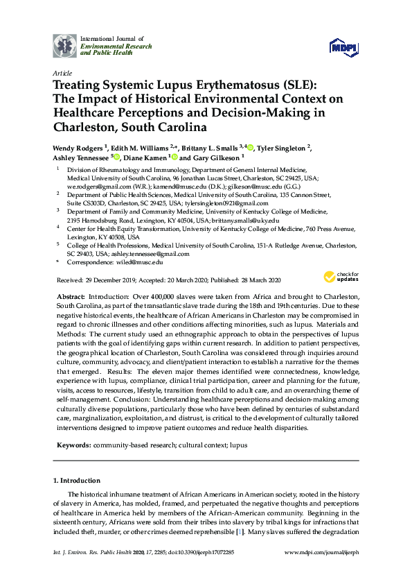 (PDF) Treating Systemic Lupus Erythematosus (SLE): The Impact of ...