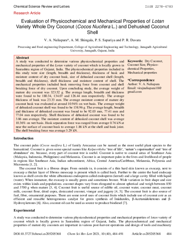 (PDF) Evaluation of Physicochemical and Mechanical Properties of Lotan ...