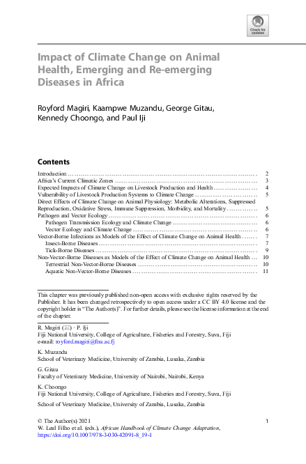 (PDF) Impact of Climate Change on Animal Health, Emerging and Re ...