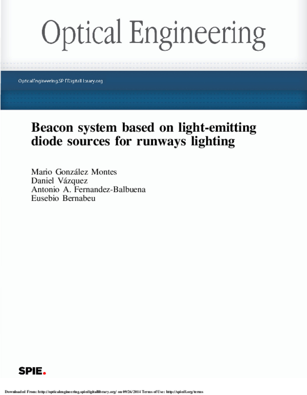 (PDF) Beacon system based on light-emitting diode sources for runways ...