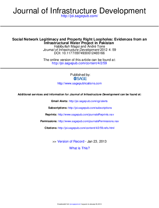 (PDF) Journal of Infrastructure Development Journal of Infrastructure ...