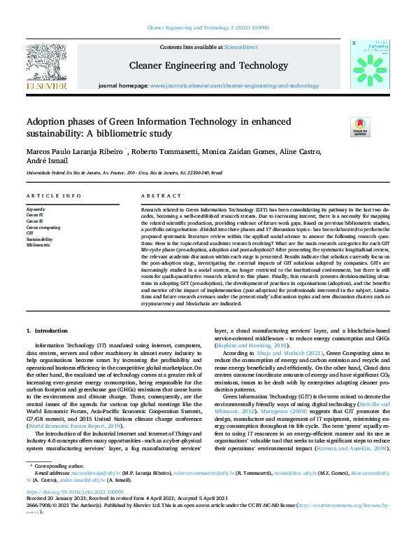 (PDF) Adoption phases of Green Information Technology in enhanced
