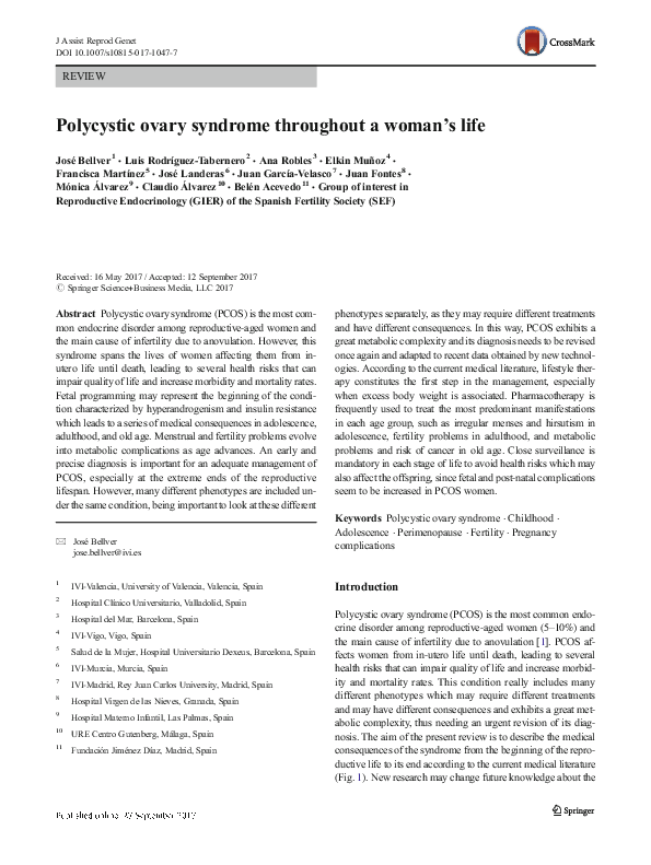 (PDF) Polycystic ovary syndrome throughout a woman’s life