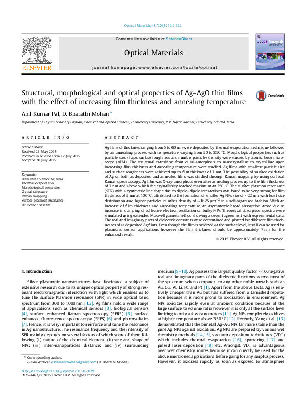 (PDF) Structural, Morphological and Optical Properties of Well-Ordered ...