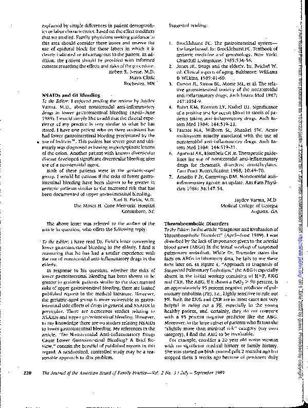 (PDF) NSAIDs and GI Bleeding Jaydev Varma Academia.edu