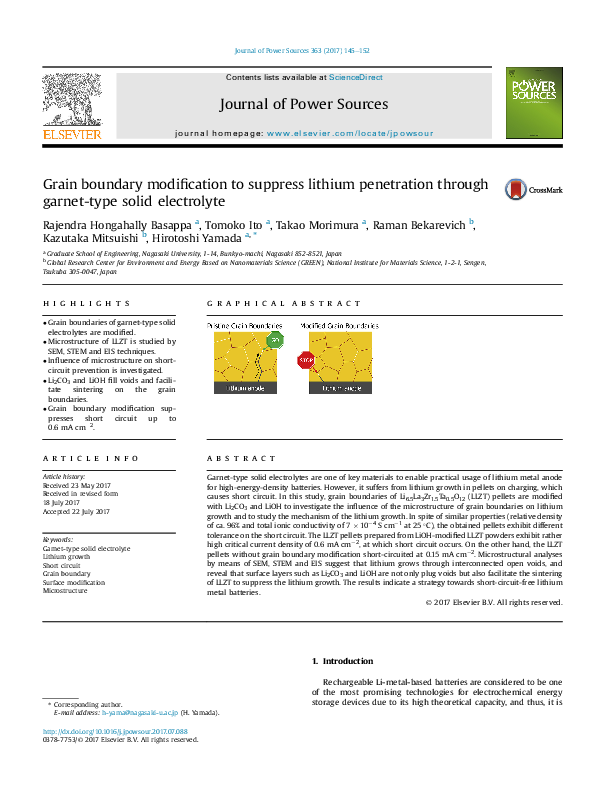 (PDF) Grain boundary modification to suppress lithium penetration ...