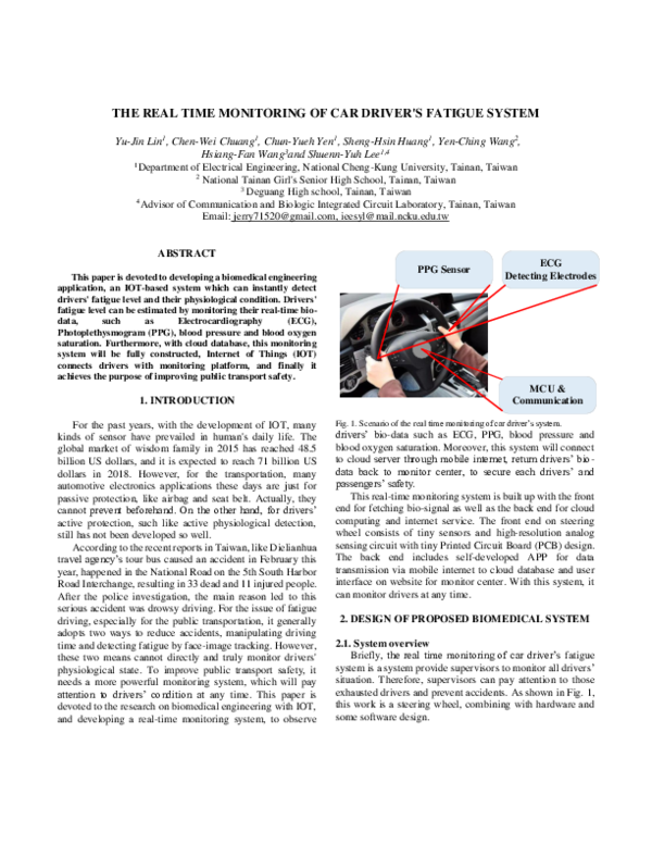 (PDF) The Real Time Monitoring of Car Driver's Fatigue System