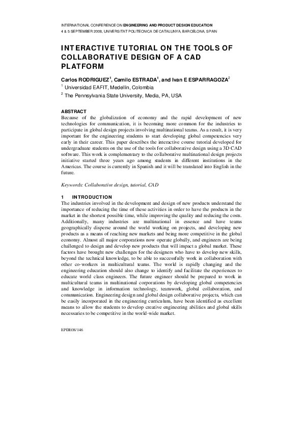 (PDF) Interactive Tutorial on the Tools of Collaborative Design of a ...