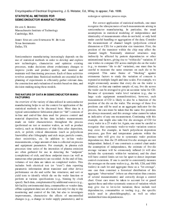 STATISTICAL METHODS IN MANUFACTURING visual data 4