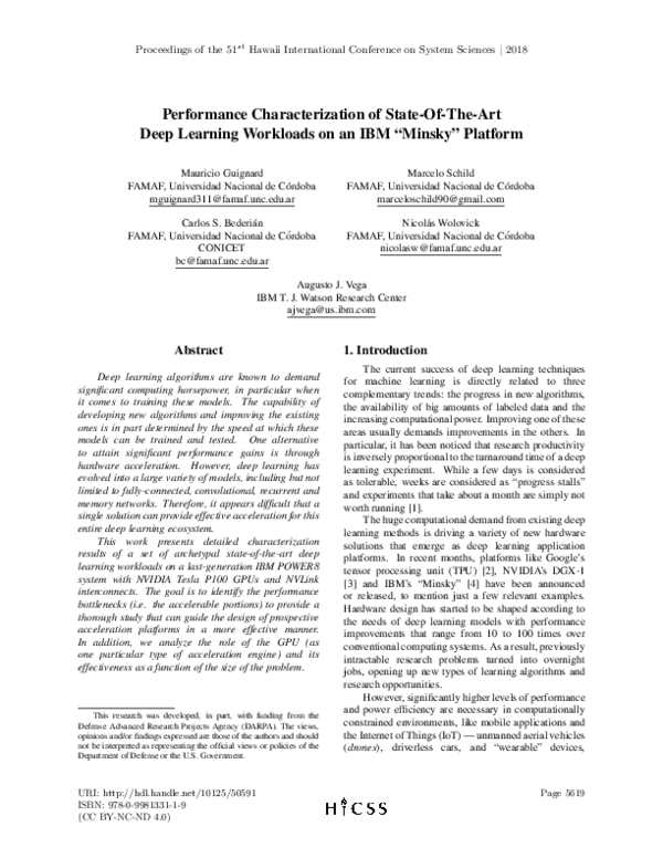 (PDF) Performance Characterization of State-Of-The-Art Deep Learning ...