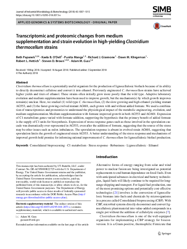 (PDF) Transcriptomic and proteomic changes from medium supplementation ...