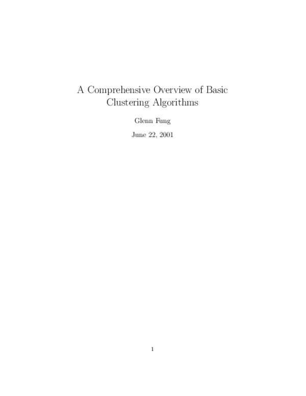 (PDF) A Comprehensive Overview of Basic Clustering Algorithms