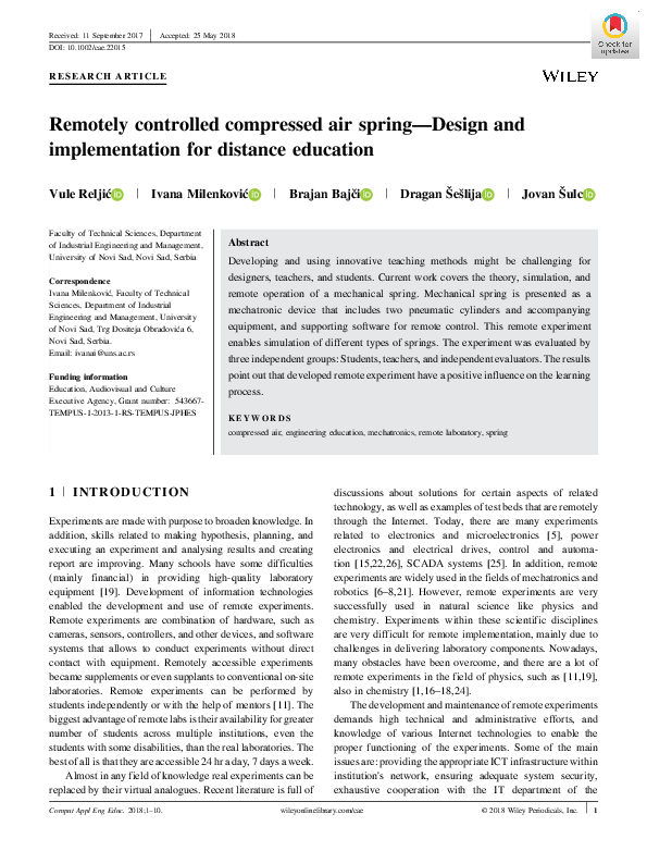 (PDF) Remotely controlled compressed air spring-Design and ...