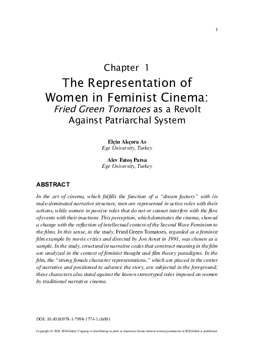 (PDF) The Representation of Women in Feminist Cinema
