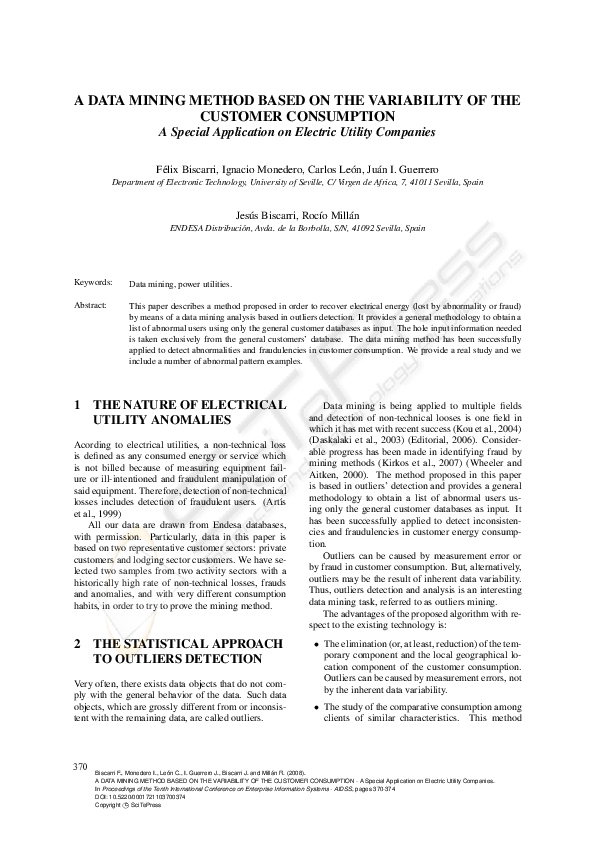(PDF) A Data Mining Method Based on the Variability of the Customer ...