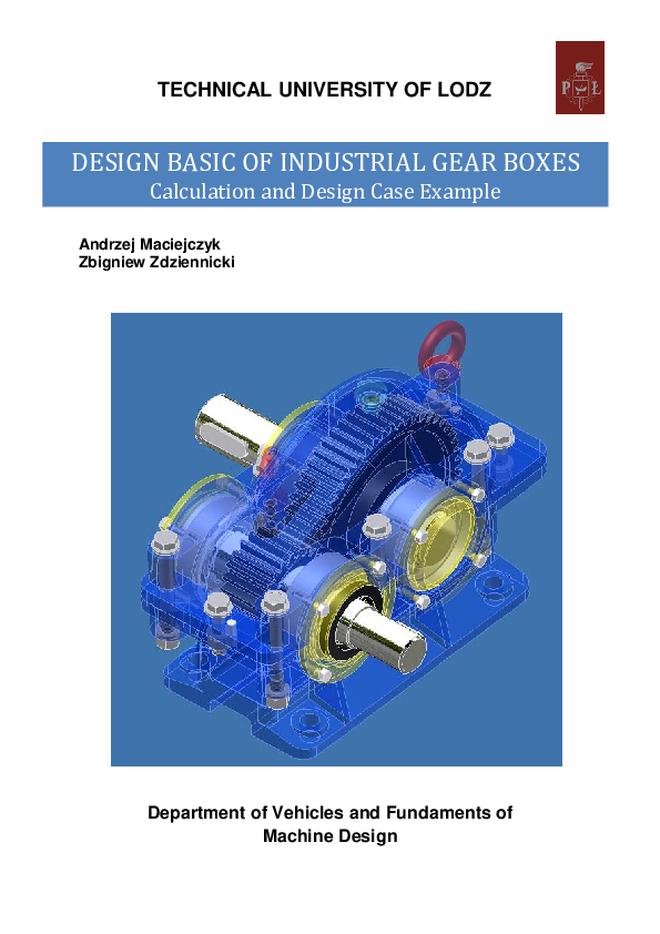 (PDF) Design Basic for Industrial Gear Boxes. Calculation and Design ...