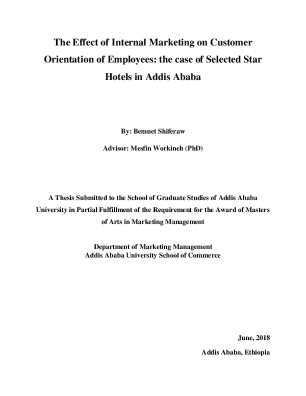 (PDF) The Effect of Internal Marketing on Customer Orientation of ...
