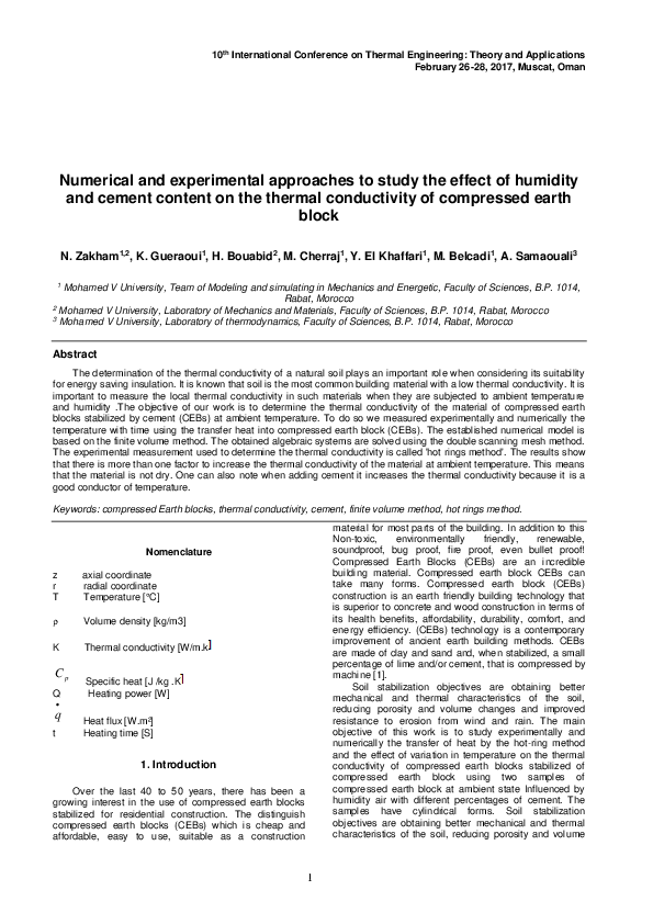 (PDF) Numerical and Experimental Approaches to Study the Effect of ...