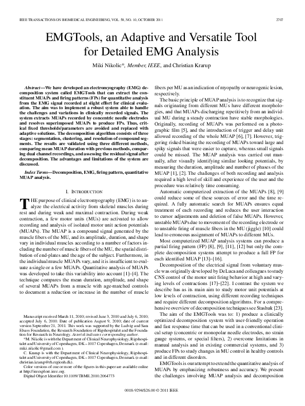 (PDF) EMGTools, an Adaptive and Versatile Tool for Detailed EMG Analysis